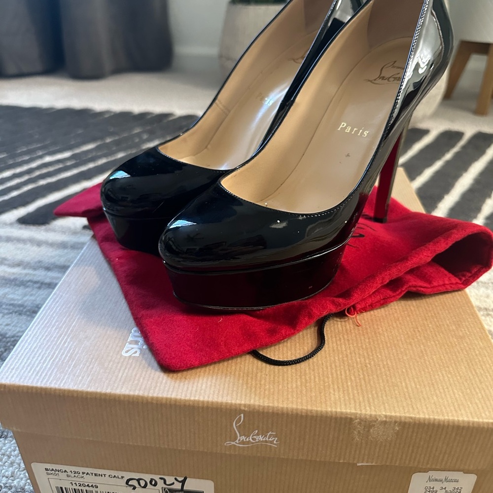 Christian Louboutin Black Patent Leather Heels